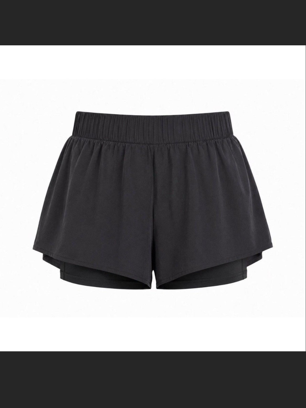 Blogilates- Women's Black Ruffled Athletic Shorts